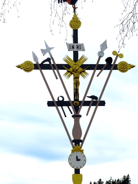 Bergatreute, Arma-Christi-Kreuz bei Giesenweiler, Detail