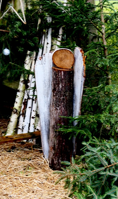 Weihnachtskrippe im Freien in Eintrnenberg