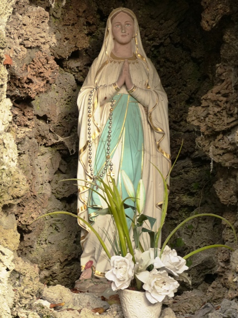 Wolfegg, Lourdesgrotte bei der Loretokapelle, Detail